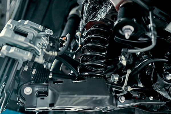 Suspension assembly close-up