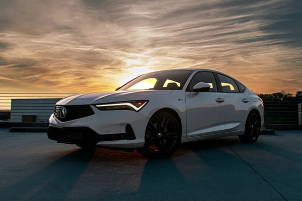 white Acura sedan