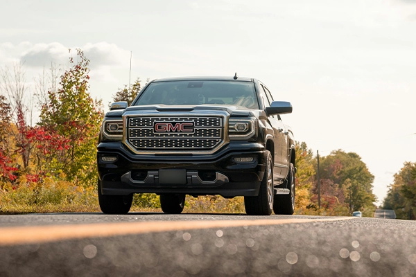 black GMC pickup